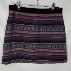 American Eagle Outfitters Striped Tribal Print Mini Skirt Size 8 Multicolored
